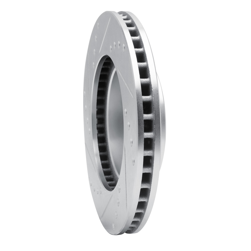 Toyota Celica Brake Rotor (1) - Front Right - R1 Concepts - Drilled & Slotted - Silver - `94-`00